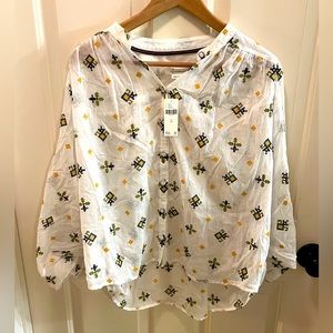 Anthropologie blouse with embroidery!